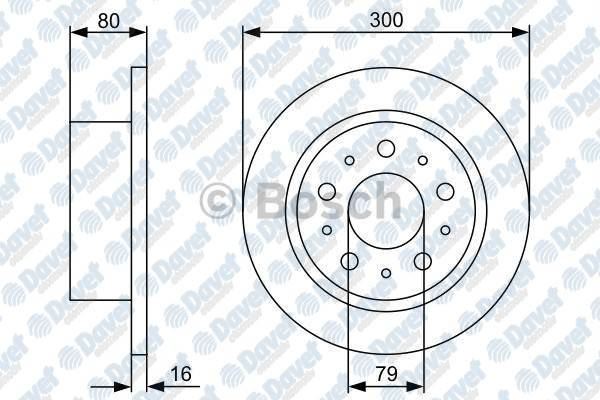 BOSCH 0986479317 Fren Diski Arka 300mm Adet Ducato 2.3jtd Jumper Boxer 2.2hdi 100-120 3.0hdi 160 (06->) 4hu/4hv Motor